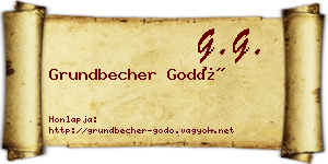 Grundbecher Godó névjegykártya